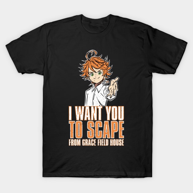 THE PROMISED NEVERLAND: I WANT YOU (GRUNGE STYLE) T-Shirt by FunGangStore